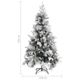 Berkfield Christmas Tree With Flocked Snow&cones 225 Cm Pvc&pe - thumbnail 6