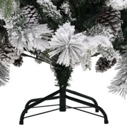 Berkfield Christmas Tree With Flocked Snow&cones 225 Cm Pvc&pe - thumbnail 4
