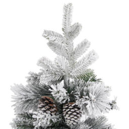 Berkfield Christmas Tree With Flocked Snow&cones 225 Cm Pvc&pe - thumbnail 5