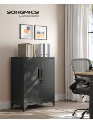 Songmics File Cabinet, Multipurpose Garage Cabinet, Office Cabinet With 2 Doors, Lockable Cabinet, Steel Storage Cabinet - image 1