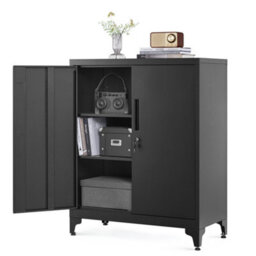 LEDREM File Cabinet, Multipurpose Garage Cabinet, Office Cabinet With 2 Doors, Lockable Cabinet, Steel Storage Cabinet - thumbnail 8