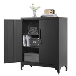 LEDREM File Cabinet, Multipurpose Garage Cabinet, Office Cabinet With 2 Doors, Lockable Cabinet, Steel Storage Cabinet - thumbnail 7