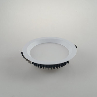 Luminosa Lighting Luminosa Tron Outdoor Led Recessed Downlight With Adjustment For Kelvin, Matt White, Ip40, 3000- 4000-6000K