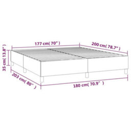 Berkfield Box Spring Bed Frame White 180X200Cm 6Ft Super King Faux Leather - thumbnail 9