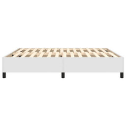 Berkfield Box Spring Bed Frame White 180X200Cm 6Ft Super King Faux Leather - thumbnail 6
