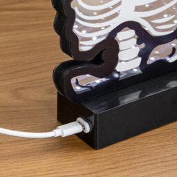 Samuel Alexander 27Cm Battery Powered Light Up Halloween Skeleton Infinity Mirror With Leds - thumbnail 7