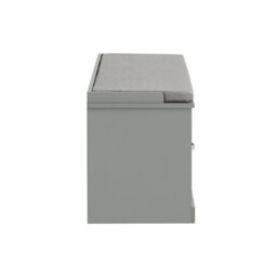 Sobuy Fsr131-Hg, Hallway Shoe Storage Bench Shoe Rack With Cushion And Removable Shelves Storage Unit, Grey - thumbnail 1