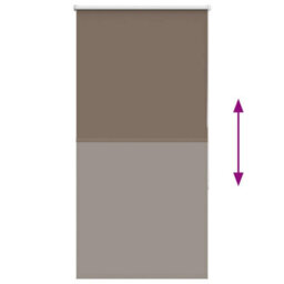 Berkfield Roller Blind Blackout Coffee 80X150 Cm Fabric Width 75.7 Cm Polyester - thumbnail 5