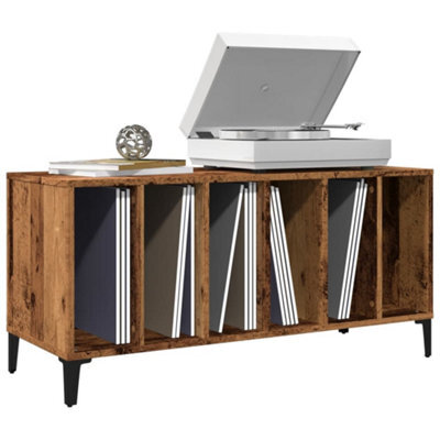 Berkfield Record Cabinet Old Wood 100X38X48 Cm Engineered Wood - image 1