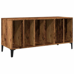 Berkfield Record Cabinet Old Wood 100X38X48 Cm Engineered Wood - thumbnail 2