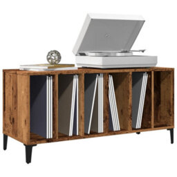 Berkfield Record Cabinet Old Wood 100X38X48 Cm Engineered Wood - thumbnail 1