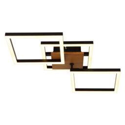 Luminosa Lighting Luminosa Kerry Integrated Led Semi Flush Ceiling Light Matt Black 3X Led 3000K - thumbnail 3