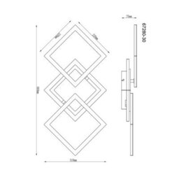 Luminosa Lighting Luminosa Kerry Integrated Led Semi Flush Ceiling Light Matt Black 3X Led 3000K - thumbnail 6
