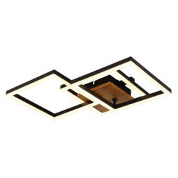 Luminosa Lighting Luminosa Kerry Integrated Led Semi Flush Ceiling Light Matt Black 3X Led 3000K - thumbnail 5
