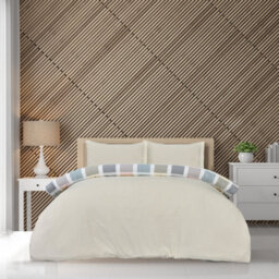 Smart Living Luxury Super Soft Crosshatch Check Reversable Complete Bedding Set - thumbnail 2