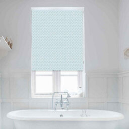 Lister Cartwright Fan Geomatric Sky Blue, & Charcoal Blackout Roller Easy Fit Child Safety Included (Sky Blue, 120 X140 Cm) - thumbnail 2