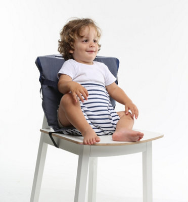 Baby To Love Pocket Chair Travel Booster Seat White Stars - image 1