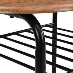 Mof 3 Piece Dining Room Set, Modern Dining Table And Chairs Set Of 2  Metal Legs And Shelf - thumbnail 4
