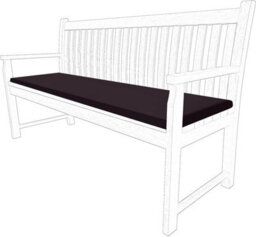 istyle mode 2 Seater Garden Bench Cushion Seatpad Indoor & Outdoor Use - Chocolate