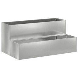 Berkfield Modern Garden Planter Silver 100 X 60 X 45 Cm Galvanised Steel