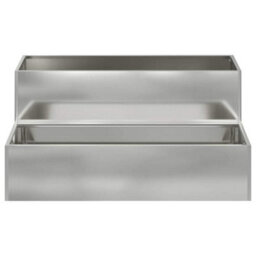 Berkfield Modern Garden Planter Silver 100 X 60 X 45 Cm Galvanised Steel - thumbnail 6