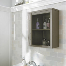Nes Home Chiltern Traditional 500mm Mirror Cabinet Stone Grey - thumbnail 2