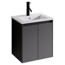 Plum&clay Romeo Matt Grey Wall Hung Vanity Unit & Basin Set (W)500mm - thumbnail 2