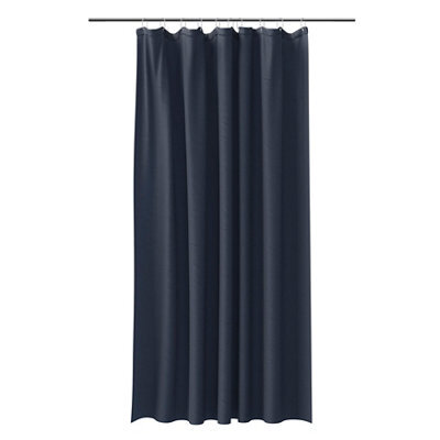 GoodHome Koros Midnight Blue Plain Shower Curtain (W)180Cm - image 1
