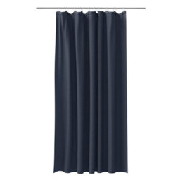 GoodHome Koros Midnight Blue Plain Shower Curtain (W)180Cm - thumbnail 1