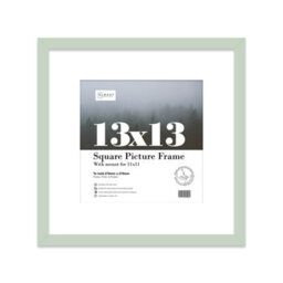 "13X13"" Mint Green Picture Frame - 13X13"" Square Frame With 11X11"" Mount For 13X13""/11X11"" Pictures Moderrn Style Thin Edge, 1 Pack" - thumbnail 1