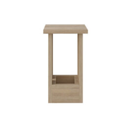 Decortie Tasos Modern Slim Side End Coffee Table 30Cm Particle Board Legs Oak Living Room H 50.5Cm - thumbnail 2