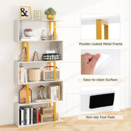 Modern Freestanding Decorative Storage Shelving 157Cm Bookcase - thumbnail 4