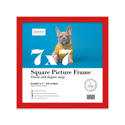 7X7 Red Picture Frame (17.8 X 17.8Cm) Poster, Photo, Artwork, Gallery Wall Or Print - image 1