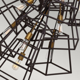Luminosa Lighting Elstead Fulton 13 Light Large Cluster Drop Chandelier Pendant, Bronze - thumbnail 5