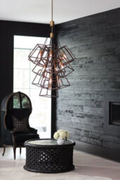 Luminosa Lighting Elstead Fulton 13 Light Large Cluster Drop Chandelier Pendant, Bronze - thumbnail 2