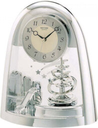 Widdop Rhythm Mantel Clock Arched Top/spiral Pendulum Silver - 4Sg607Ws19 - thumbnail 1