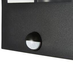 Zinc Thora Fixed Matt Black Led Pir Motion Sensor Outdoor Box Wall Light 10W - thumbnail 5
