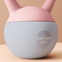 (6Kg, Pink And Grey) Sportnow Soft Home Gym Kettlebell With Non-Slip Handle - thumbnail 8