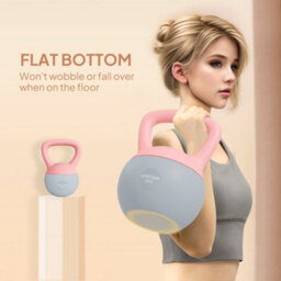 (6Kg, Pink And Grey) Sportnow Soft Home Gym Kettlebell With Non-Slip Handle - thumbnail 6