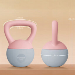 (6Kg, Pink And Grey) Sportnow Soft Home Gym Kettlebell With Non-Slip Handle - thumbnail 3