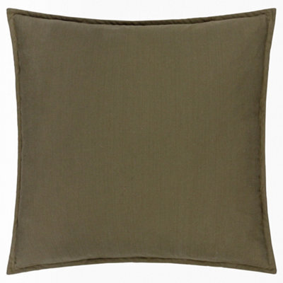 Yard Slub Cotton Cushion Cover, Lichen Green, 50 X 50Cm - image 1