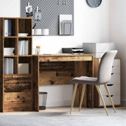 Berkfield Writing Desk - Old Wood Old Wood Particle Board 90 X 50 X 76 Cm - thumbnail 1