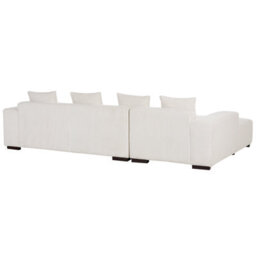 Beliani Corner Sofa 4 Seater Lungo Corduroy Off-White Right Hand - thumbnail 6