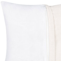 Beliani Corner Sofa 4 Seater Lungo Corduroy Off-White Right Hand - thumbnail 8