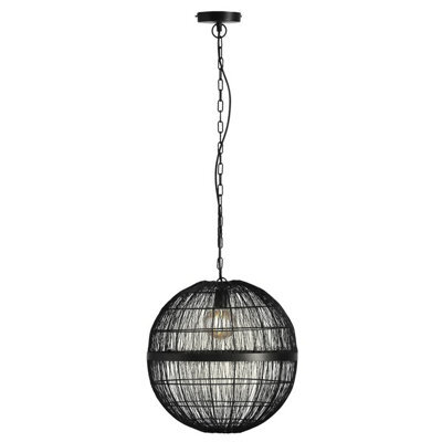 Luminosa Lighting Luminosa Hermi Ii 50Cm Spherical Pendant Ceiling Light Matt Black 1X E27 - image 1