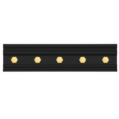 Livivo Black Gold 5 Hook Wall Mounted Storage Rack - image 1