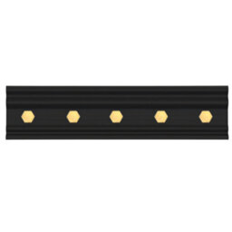 Livivo Black Gold 5 Hook Wall Mounted Storage Rack - thumbnail 1
