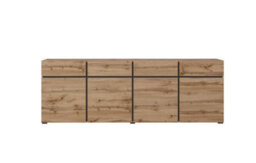 Arte Kross 25 Sideboard Cabinet In Oak Wotan - W2250mm H780mm D400mm Rustic Modernity - thumbnail 4