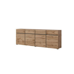 Arte Kross 25 Sideboard Cabinet In Oak Wotan - W2250mm H780mm D400mm Rustic Modernity - thumbnail 1