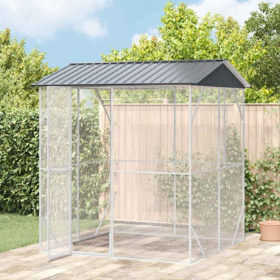 Walplus Anthracite Bird Cage 215X208X247Cm Galvanised Steel, 1X Bird Cage - image 1